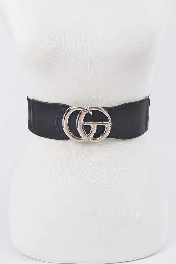 Faux Leather Elastic Plus Size Belt