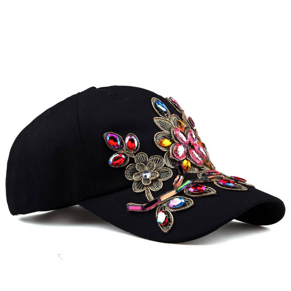 Women's Patch Baseball Cap Rhinestone Sun Hat_CWAH1000