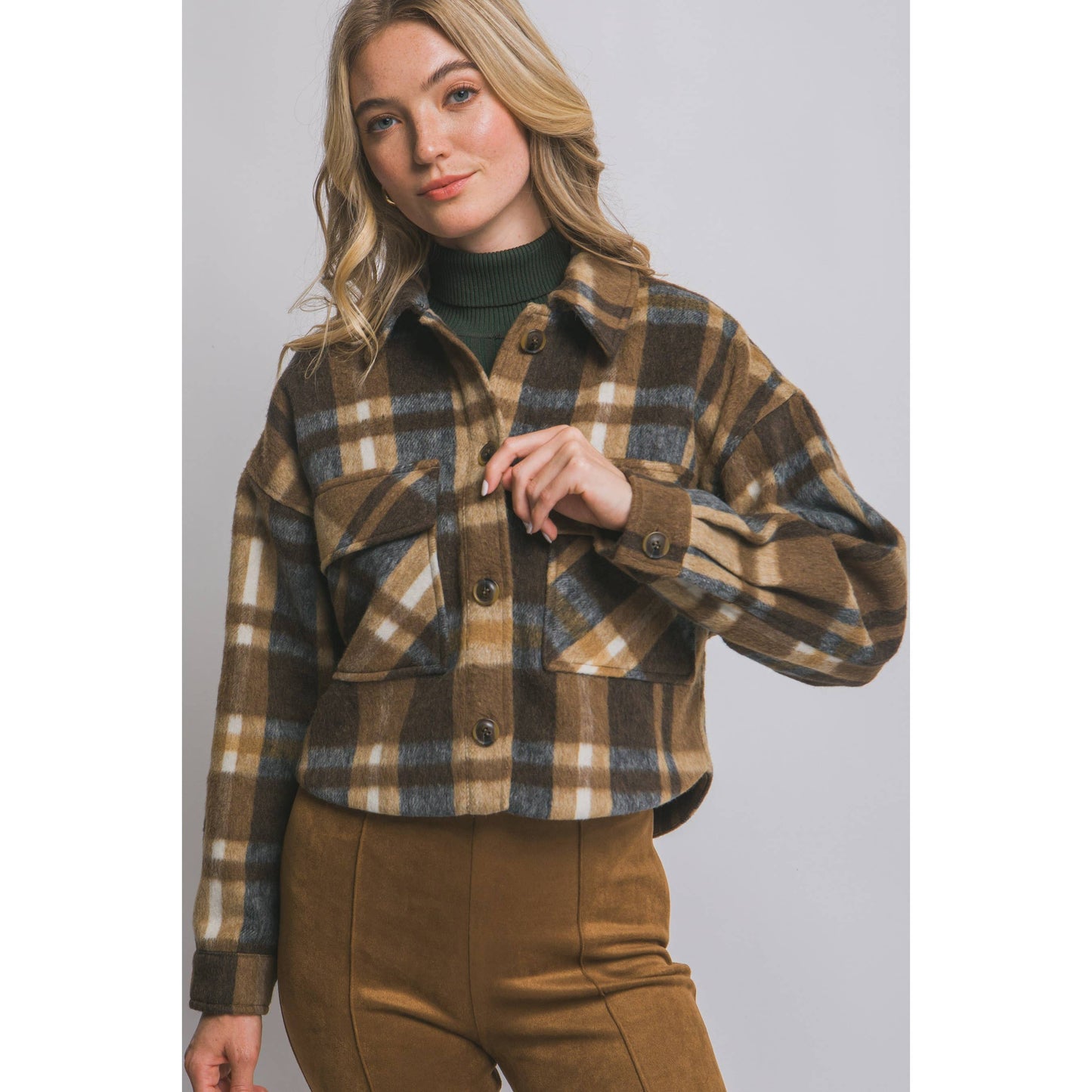 Plaid Cropped Jacket