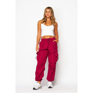 CARGO JOGGER PANTS: BLACK / M