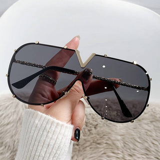 METAL FRAME ONE-PIECE LENSES SUNGLASSES_CWASG0370