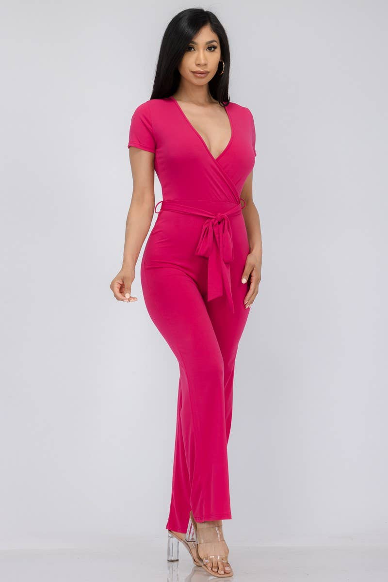 HH557X-SOLID - Wide Leg Jumpsuit