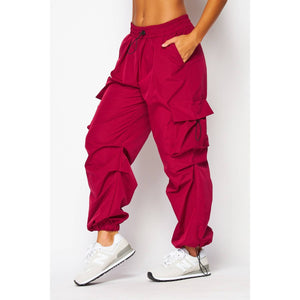 CARGO JOGGER PANTS: BLACK / S