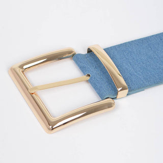 Oversized Metal Buckle Denim Plus Size Waist Belt