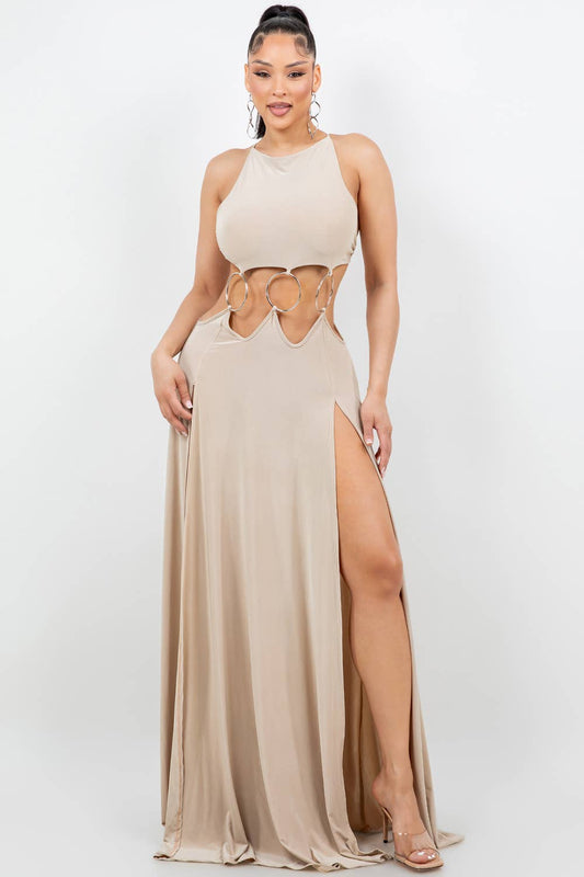 SIDE SLIT MAXI DRESS