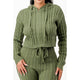 ZIP UP CABLE HOODIE SWEATER SET: HEATHER GREY / XL