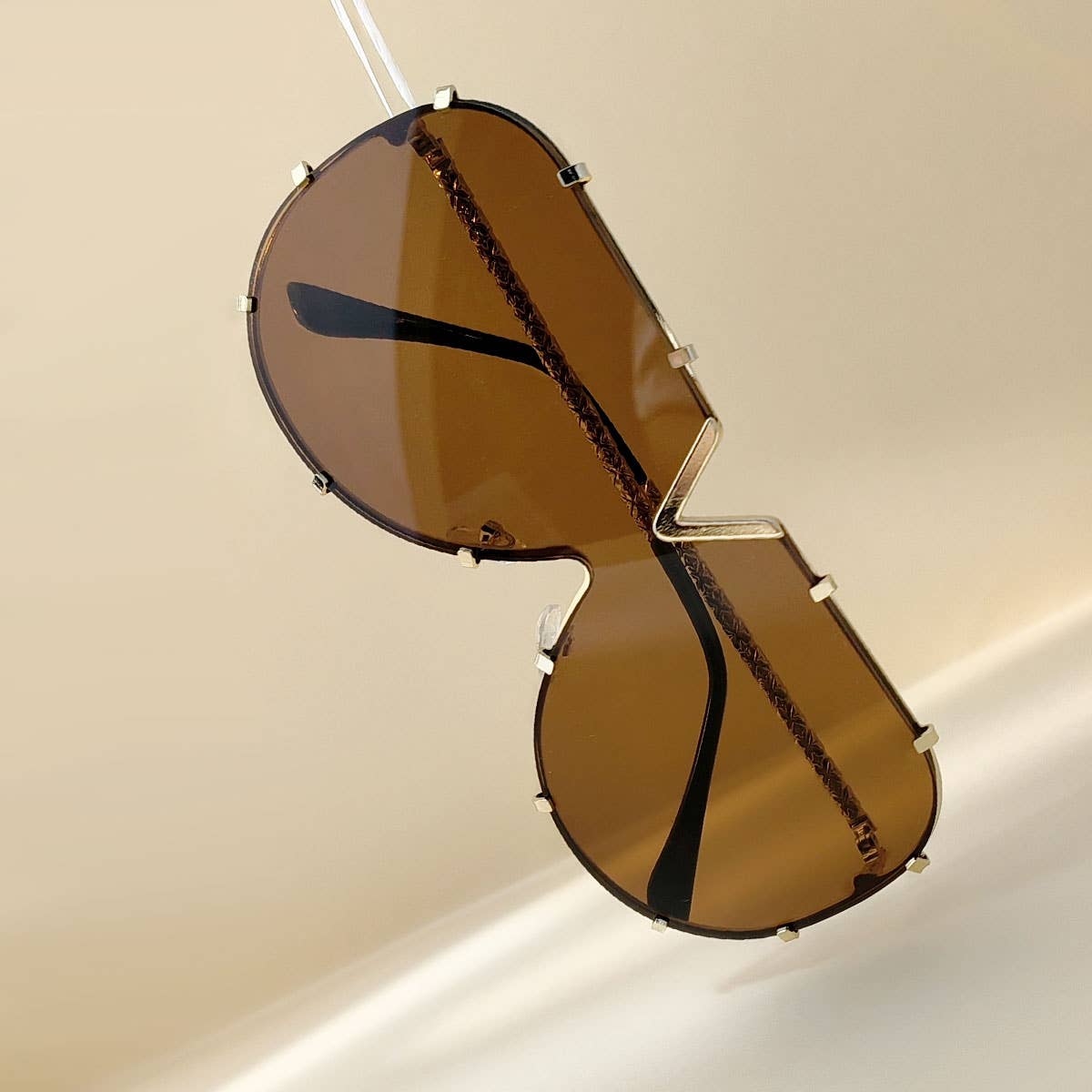 METAL FRAME ONE-PIECE LENSES SUNGLASSES_CWASG0370