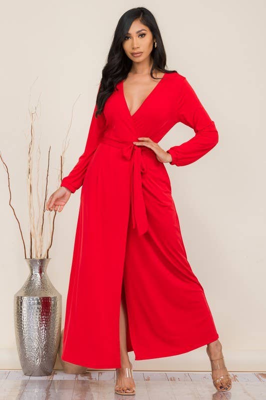 HH548R-LS - Long Sleeve Maxi Dress