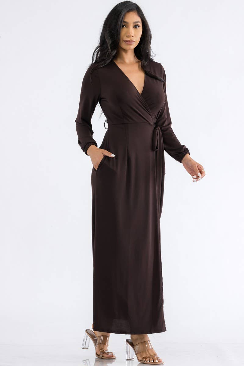 HH548R-LS - Long Sleeve Maxi Dress
