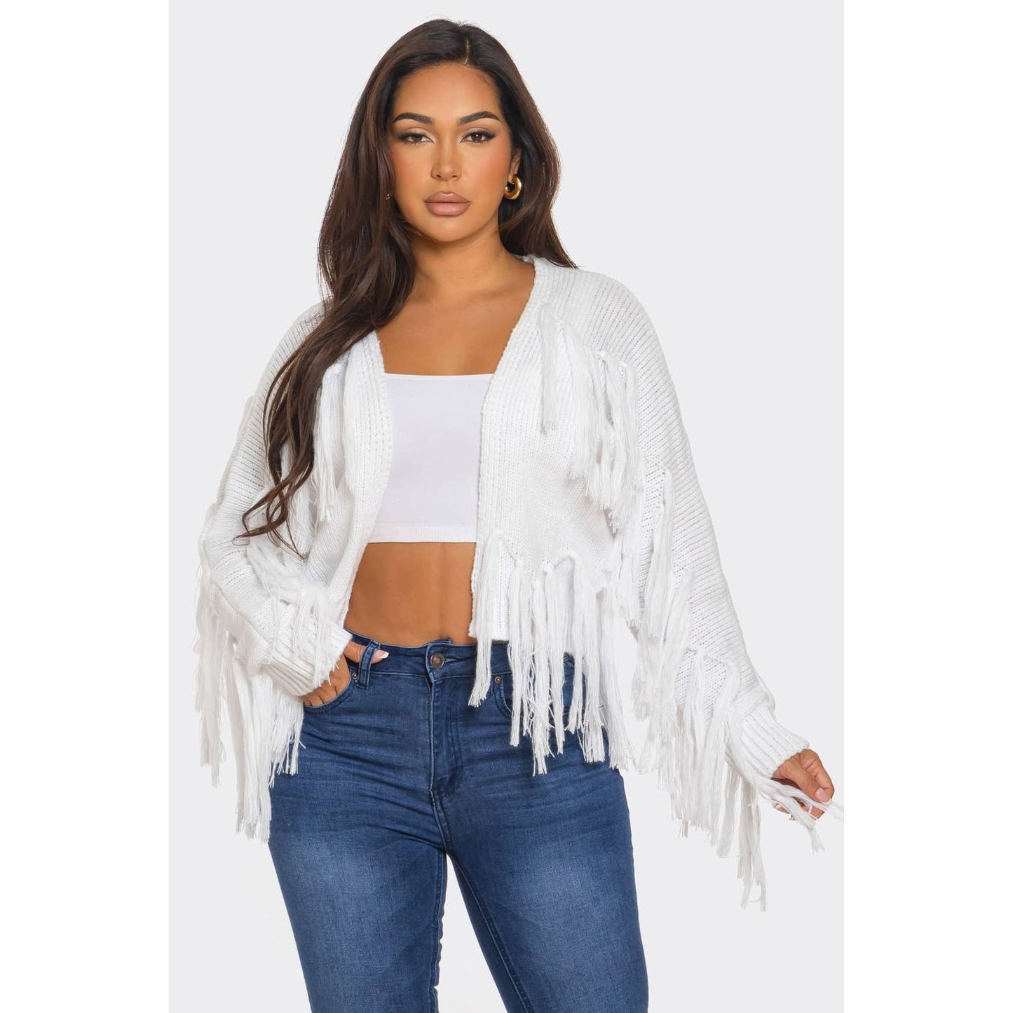 FRINGE SWEATER CARDIGAN