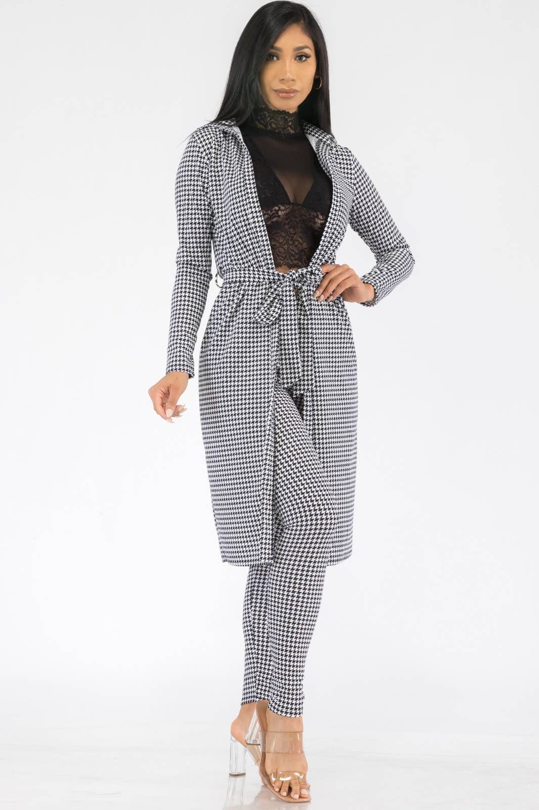 HH577R1-HOUNDSTOOTH - 2 PC Pant Set