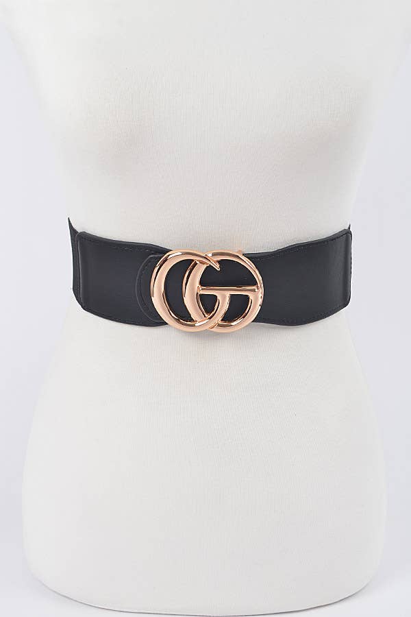 Faux Leather Elastic Plus Size Belt
