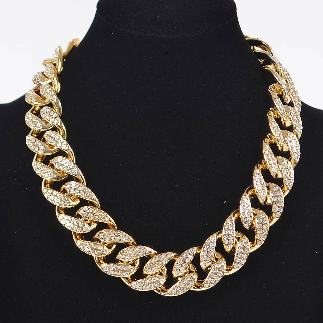 Oversized Stone Chain Necklace