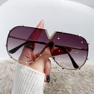 METAL FRAME ONE-PIECE LENSES SUNGLASSES_CWASG0370