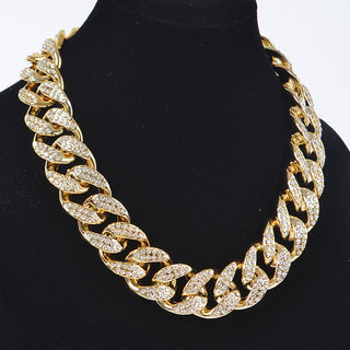 Oversized Stone Chain Necklace