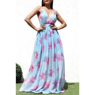 Radiant Crossback Print Maxi Dress