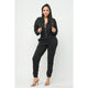 French Terry Drawstring Hoodie and Jogger Set: GREY / S