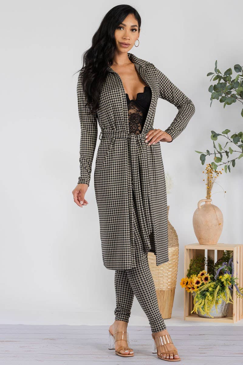 HH577R1-HOUNDSTOOTH - 2 PC Pant Set