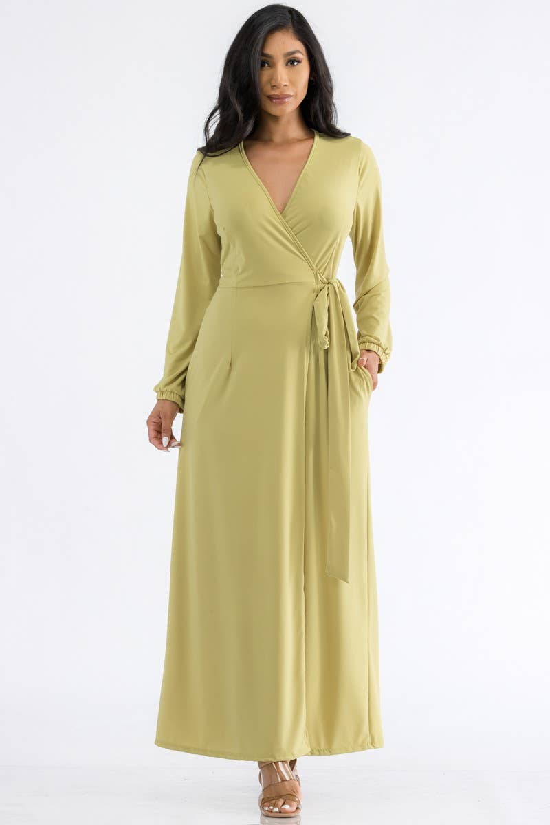 HH548R-LS - Long Sleeve Maxi Dress