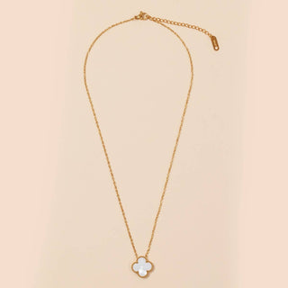 Clover Charms 18K Gold Dip Stainless Steel Necklace