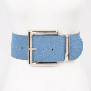 Oversized Metal Buckle Denim Plus Size Waist Belt