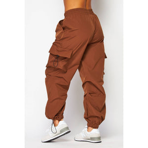 CARGO JOGGER PANTS: MIDNIGHT GREEN / S