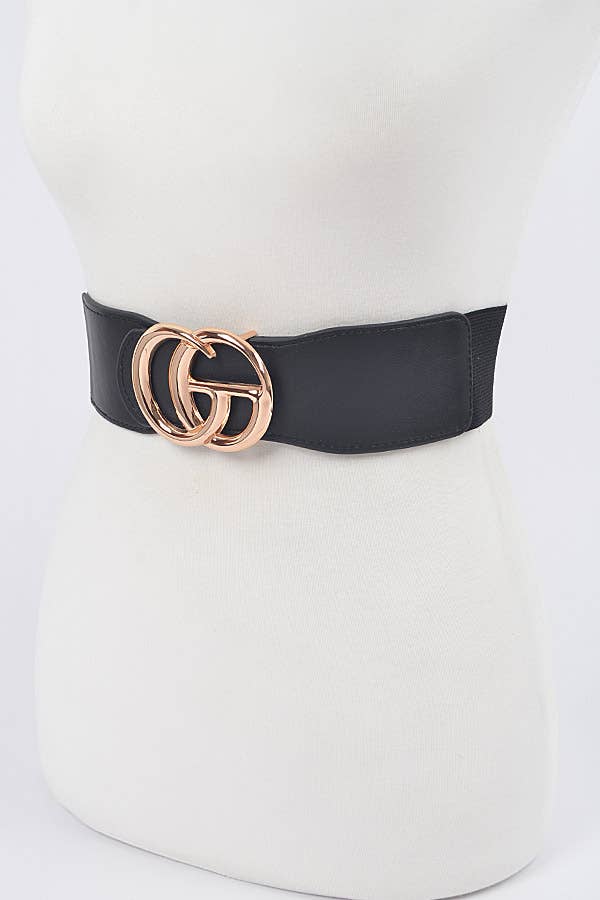 Faux Leather Elastic Plus Size Belt