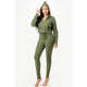 ZIP UP CABLE HOODIE SWEATER SET: HEATHER GREY / XL