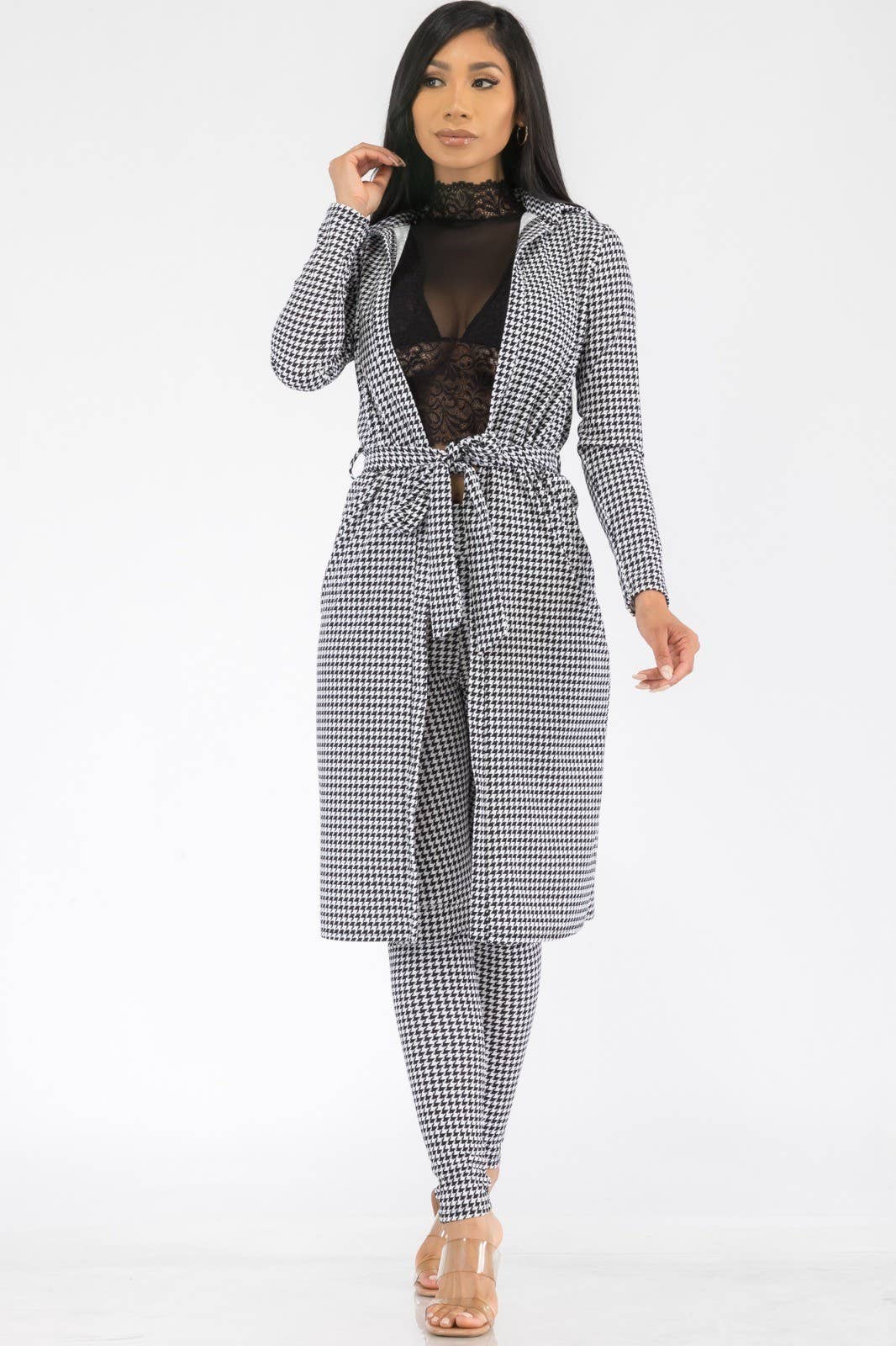 HH577R1-HOUNDSTOOTH - 2 PC Pant Set