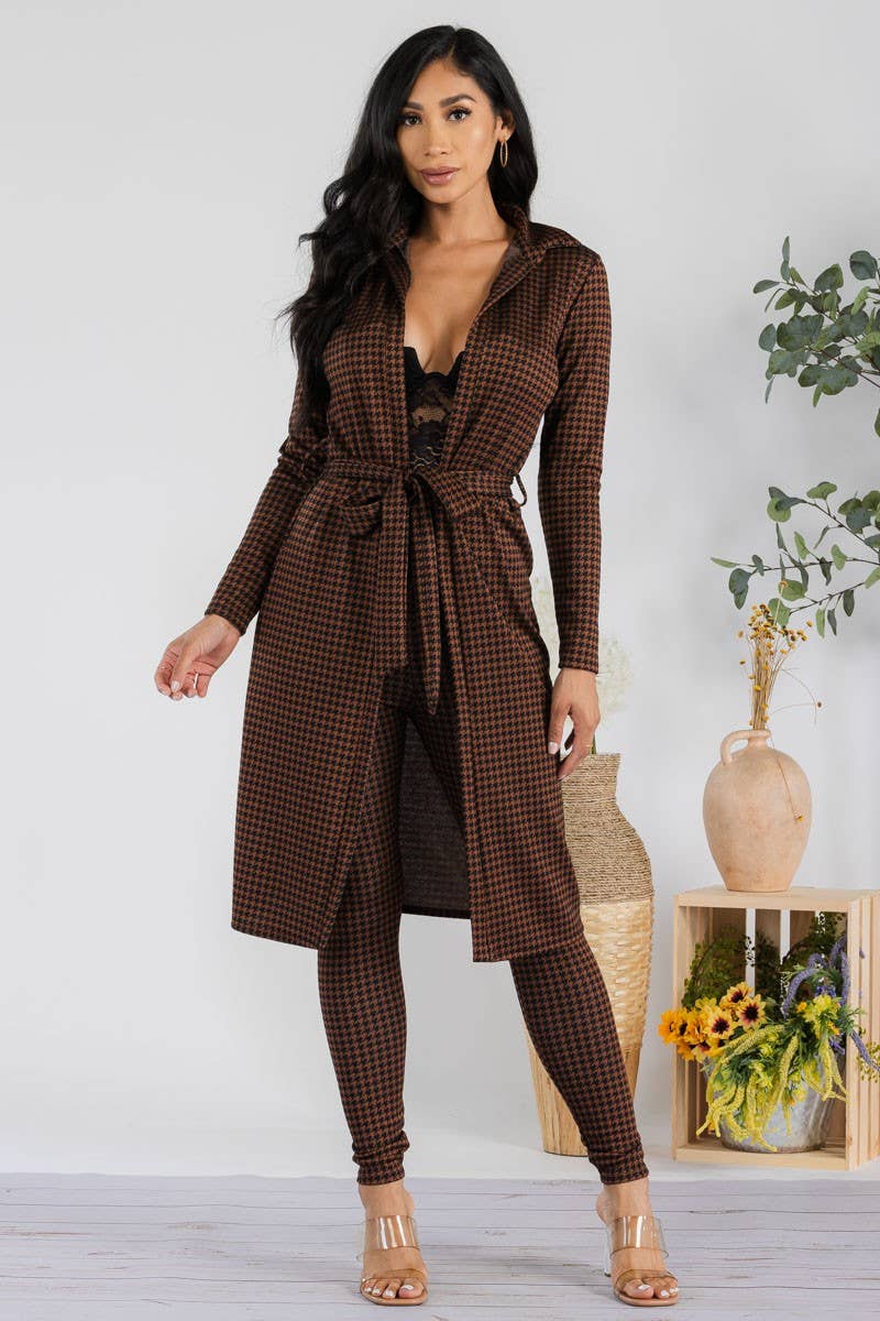 HH577R1-HOUNDSTOOTH - 2 PC Pant Set