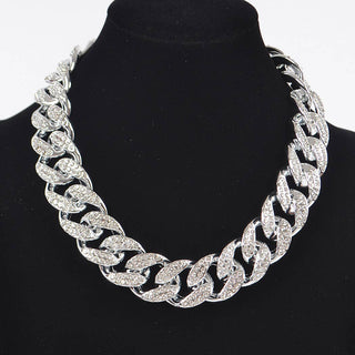 Oversized Stone Chain Necklace