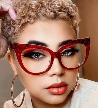 Red Cat Eye Designer Glasses Frames