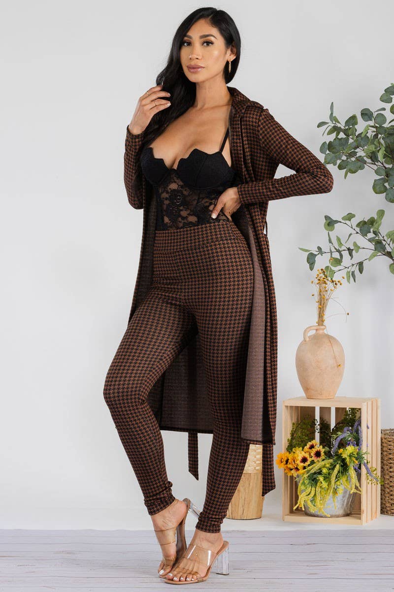 HH577R1-HOUNDSTOOTH - 2 PC Pant Set