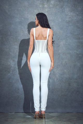 Mesh Corset Style Jumpsuit