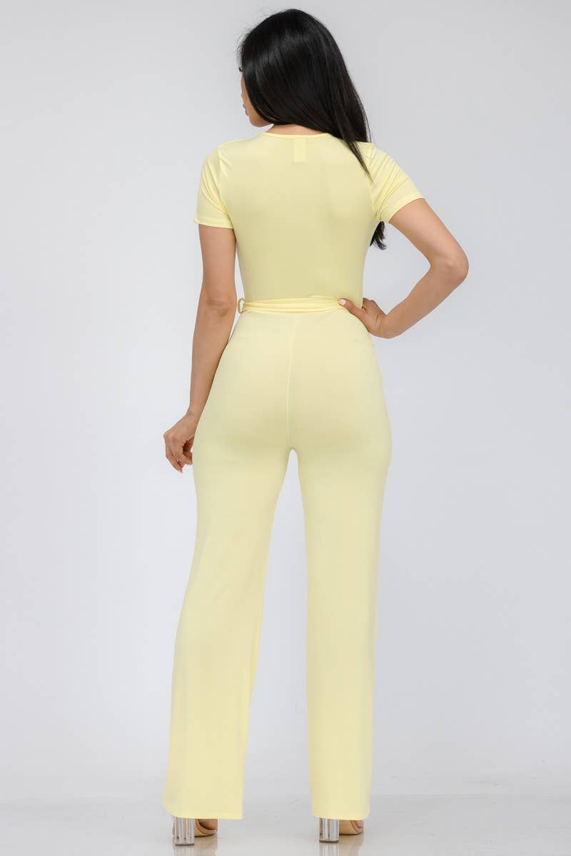 HH557X-SOLID - Wide Leg Jumpsuit