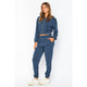 French Terry Drawstring Hoodie and Jogger Set: GREY / L