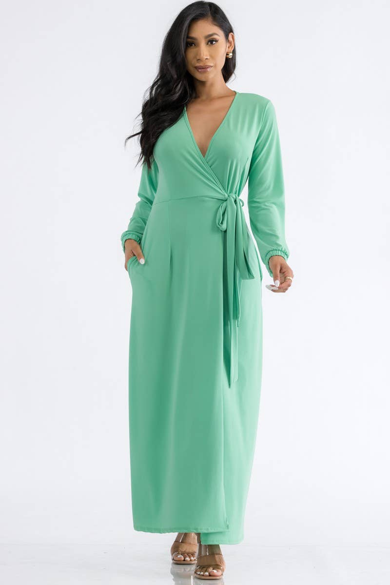 HH548R-LS - Long Sleeve Maxi Dress