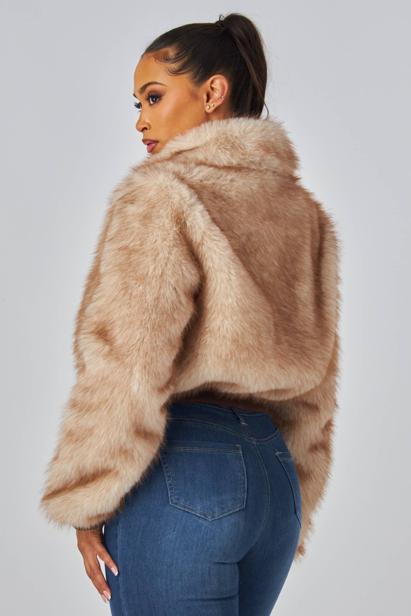 Faux Fur Bomber Jacket