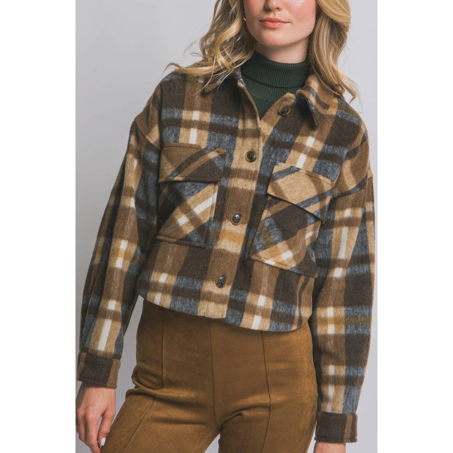 Plaid Cropped Jacket