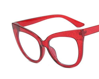 Red Cat Eye Designer Glasses Frames