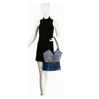 Corset Design Tote Handbag  - Black