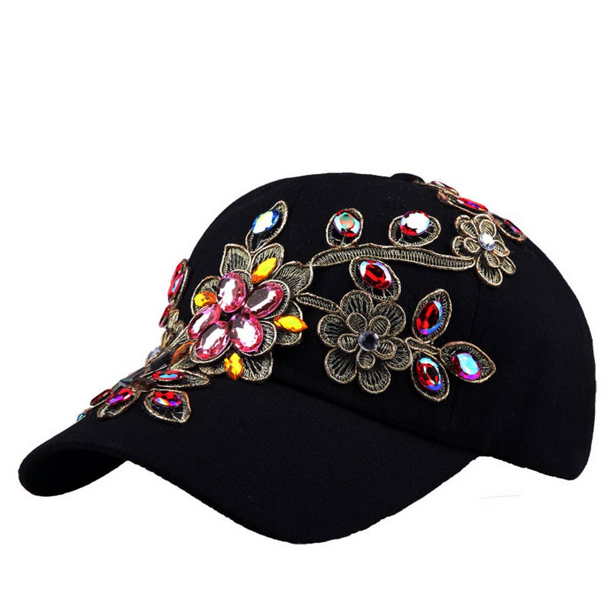 Women's Patch Baseball Cap Rhinestone Sun Hat_CWAH1000