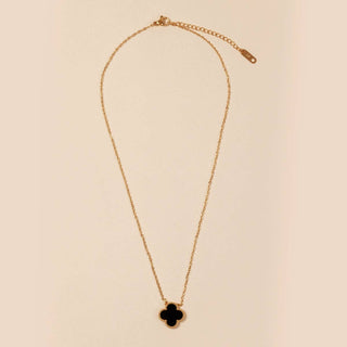 Clover Charms 18K Gold Dip Stainless Steel Necklace