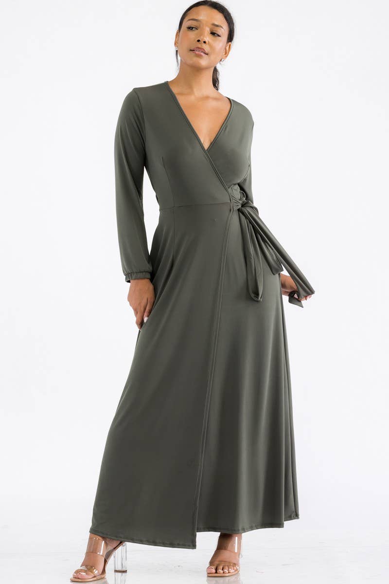 HH548R-LS - Long Sleeve Maxi Dress