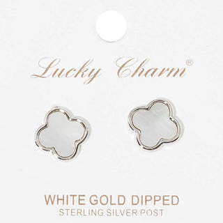 Gold-Dipped Clover Post Earring