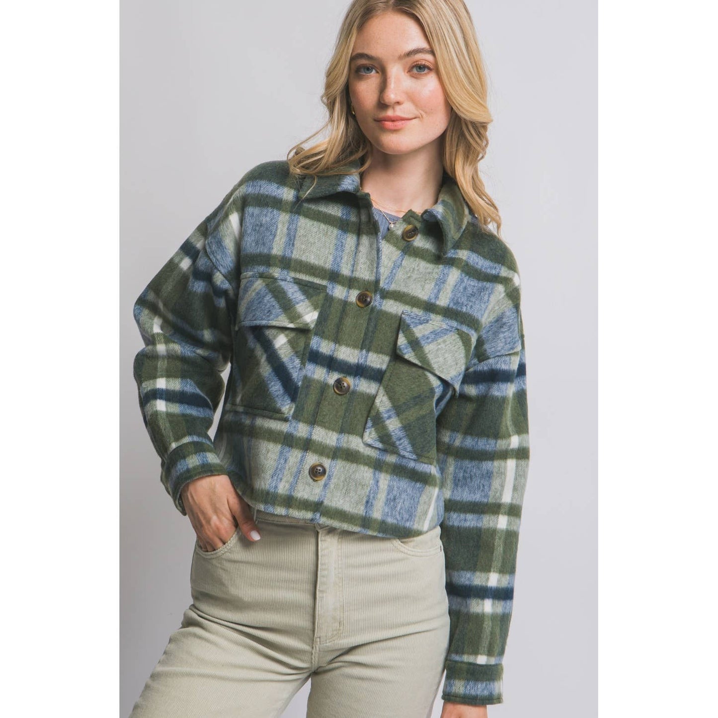 Plaid Cropped Jacket