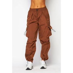 CARGO JOGGER PANTS: BLACK / S