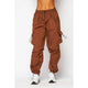 CARGO JOGGER PANTS: BLACK / S