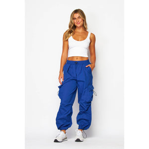 CARGO JOGGER PANTS: BLACK / M