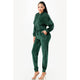 VELOUR HOODIE SET: HUNTER GREEN / M